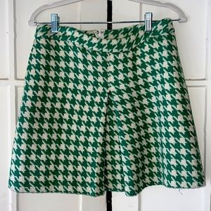 Paul & Joe green checkered 60% wool shell lined skirt size 5